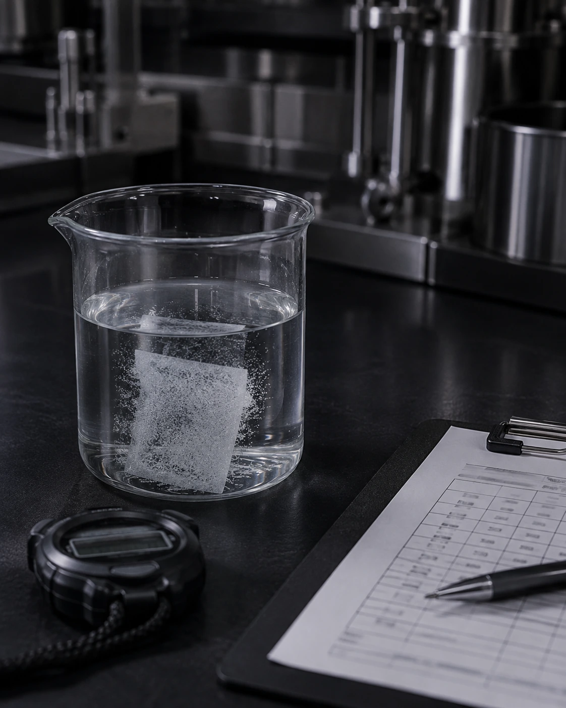 Verify stage in oral dissolving strips manufacturing