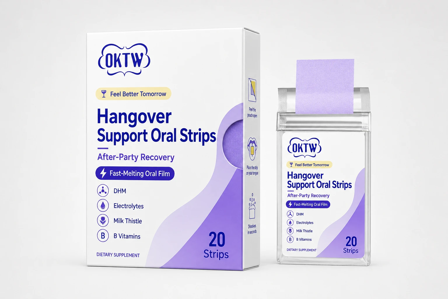 After-Party Oral Dissolving Strips packaging concept