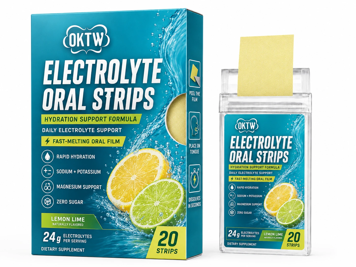 Electrolyte Oral Dissolving Strips packaging concept