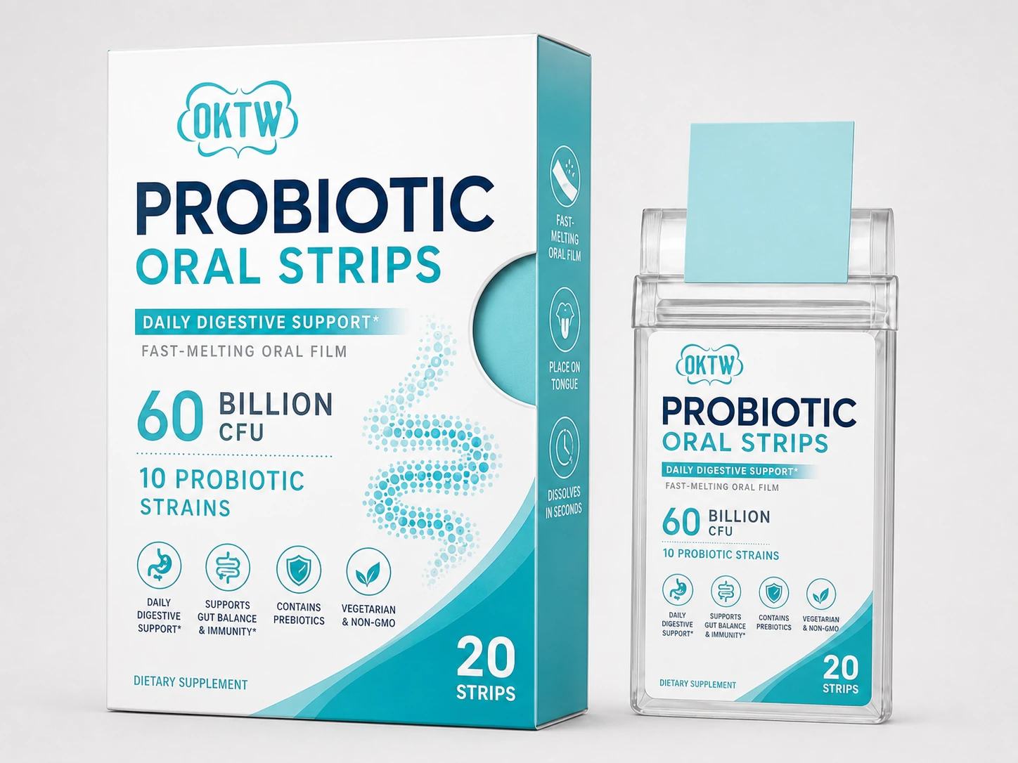Probiotic Oral Dissolving Strips packaging concept