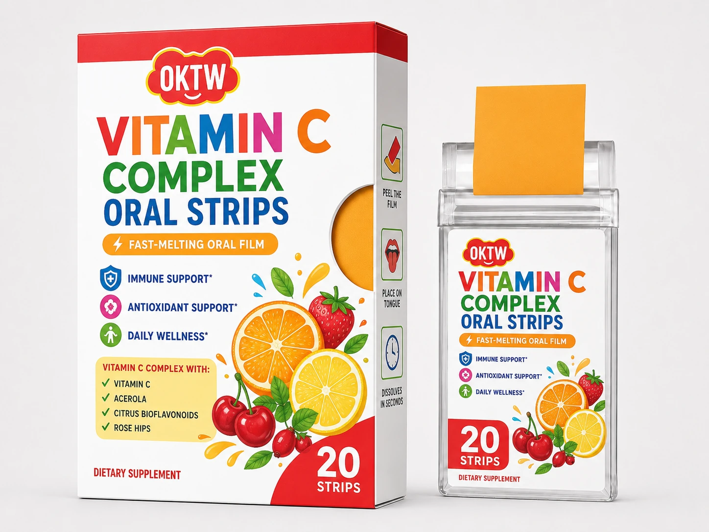 Vitamin C Oral Dissolving Strips packaging concept
